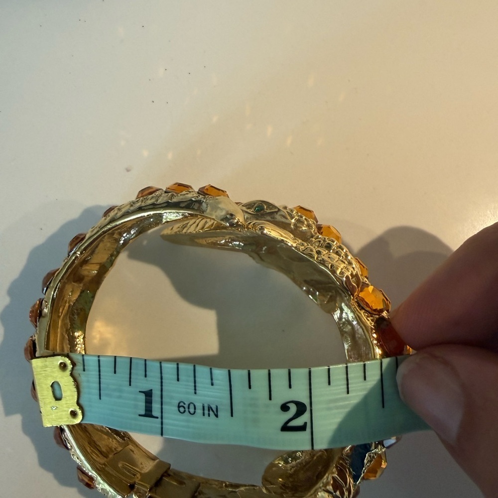 Chucky Rare Gator Rhinestone Orange
Bangle Bracelet Gold and Orange Jeweled - Picture 9 of 9